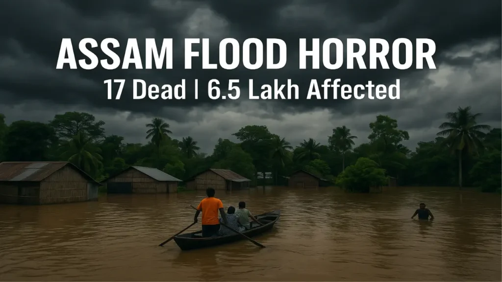 Assam Flood News 2025: Rising rivers and nonstop rain push death toll to 17. Over 6.5 lakh people affected